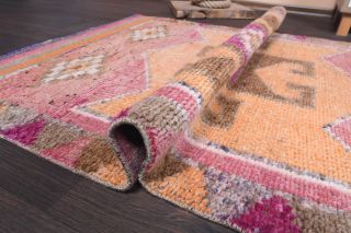 Hand-Knotted Vintage Runner Rug - Thumbnail