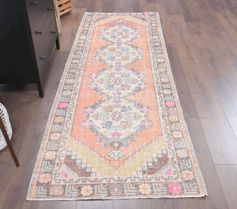 Hallway Vintage Anatolian Runner Rug