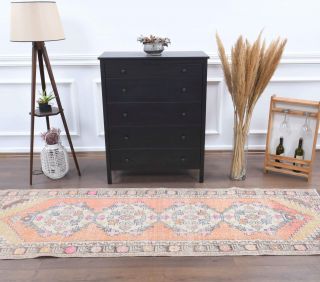 Hallway Vintage Anatolian Runner Rug - Thumbnail