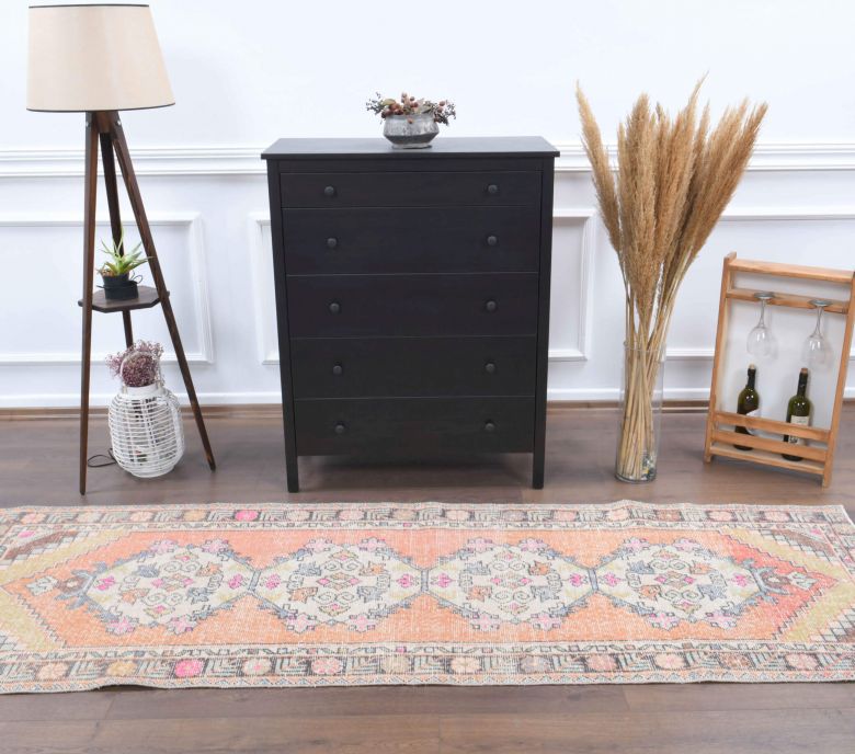 Hallway Vintage Anatolian Runner Rug