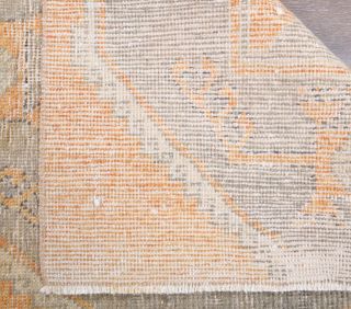 Muted Orange Colored Vintage Hallway Runner Rug - Thumbnail