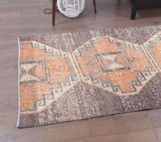 Turkish Vintage Runner Rug - Thumbnail