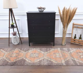 Turkish Vintage Runner Rug - Thumbnail