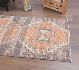 Turkish Vintage Runner Rug - Thumbnail