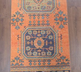 Turkish Vintage Runner Rug - Thumbnail