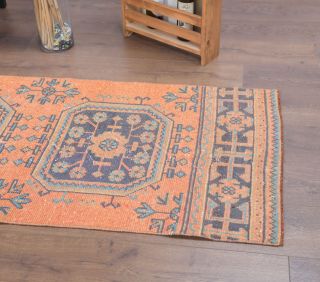 Turkish Vintage Runner Rug - Thumbnail