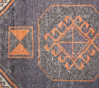 Orange Vintage Runner Rug - Thumbnail