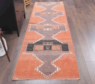 Orange Vintage Runner Rug - Thumbnail