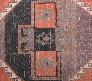 Orange Vintage Runner Rug - Thumbnail