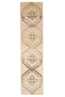 Natural Vintage Runner Rug - Thumbnail