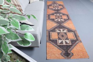 3x10 Orange Vintage Runner Rug - Thumbnail