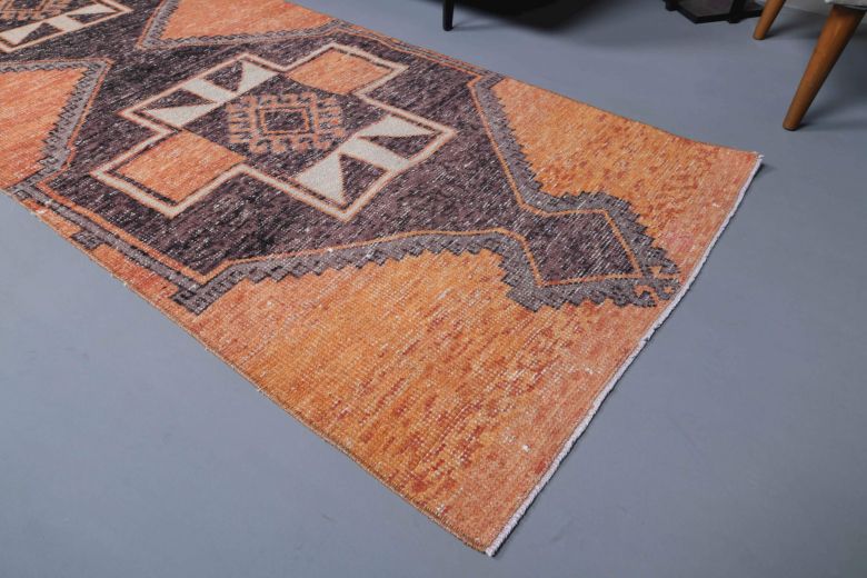 3x10 Orange Vintage Runner Rug