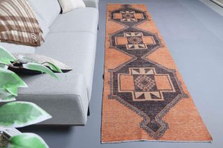 Orange Vintage Runner Rug - Thumbnail