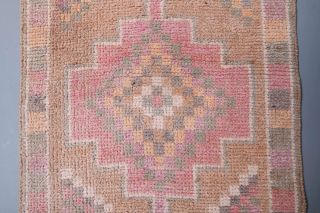 Pastel Colored Vintage Runner Rug - Thumbnail