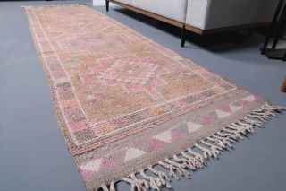 Pastel Colored Vintage Anatolian Runner Rug - Thumbnail
