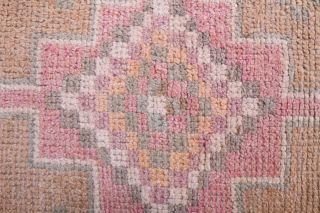 Pastel Colored Vintage Anatolian Runner Rug - Thumbnail