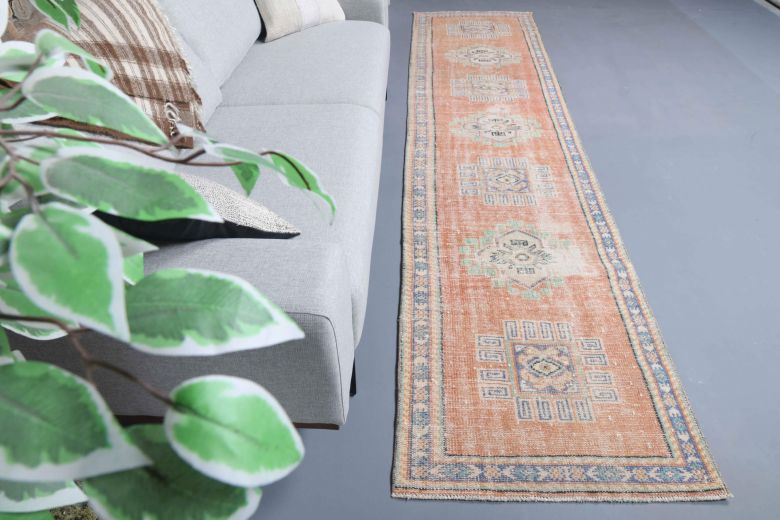 Oushak Vintage Runner Rug