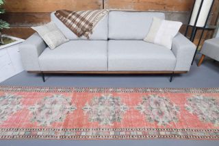 Turkish Oriental Vintage Runner Rug - Thumbnail