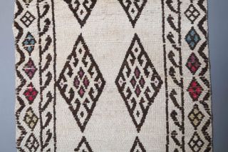 Boho Chic White Vintage Runner Rug - Thumbnail