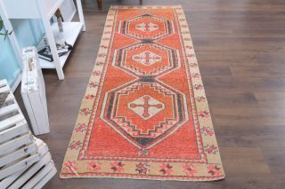 Vintage Kitchen & Hallway Anatolian Runner Rug - Thumbnail