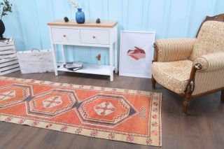 Vintage Kitchen & Hallway Anatolian Runner Rug - Thumbnail
