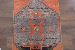 Vintage Hallway Orange Runner Rug - Thumbnail