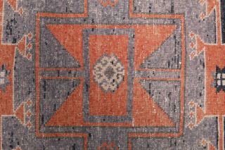 Vintage Hallway Orange Runner Rug - Thumbnail