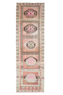 Turkish Vintage Runner Rug - Thumbnail