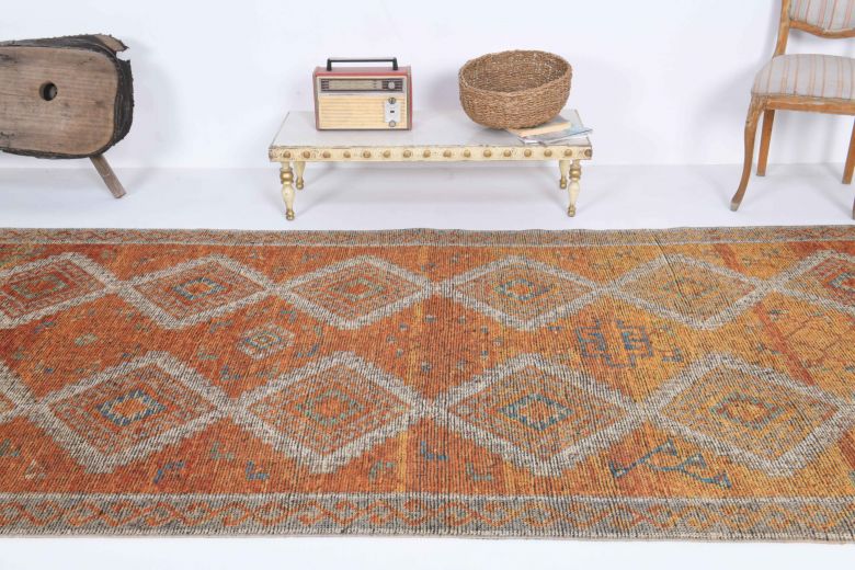 Anatolian Handmade Vintage Wide Runner Rug