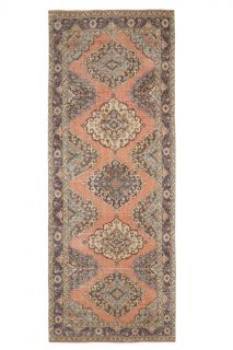 Turkish Vintage Runner Rug - Thumbnail