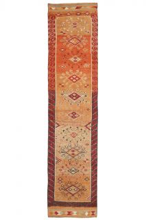 Turkish Vintage Runner Rug - Thumbnail