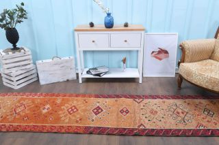 Turkish Vintage Runner Rug - Thumbnail