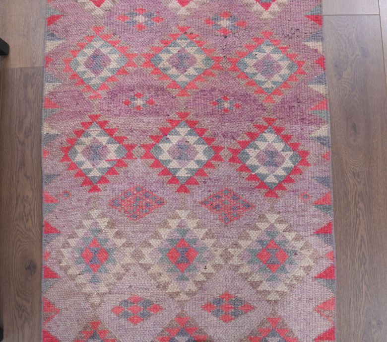 Hand-Knotted Vintage Runner Rug