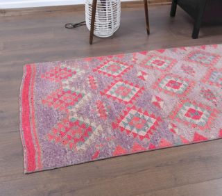 Hand-Knotted Vintage Runner Rug - Thumbnail