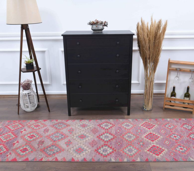 Hand-Knotted Vintage Anatolian Runner Rug