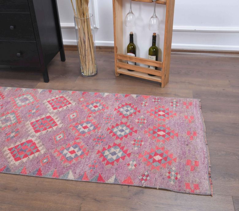 Hand-Knotted Vintage Anatolian Runner Rug