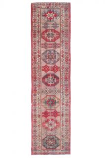 Turkish Vintage Runner Rug - Thumbnail