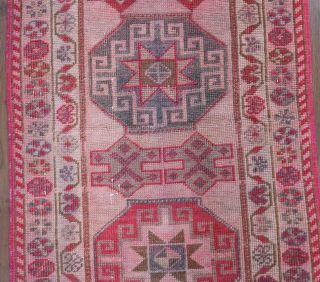 Turkish Vintage Runner Rug - Thumbnail