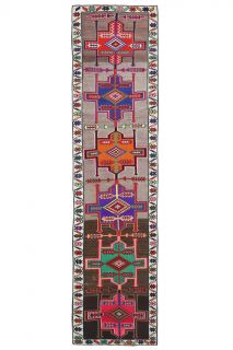 Hand-Knotted Vintage Runner Rug - Thumbnail