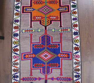 Hand-Knotted Vintage Runner Rug - Thumbnail