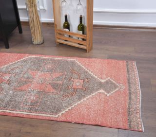 Turkish Vintage Runner Rug - Thumbnail