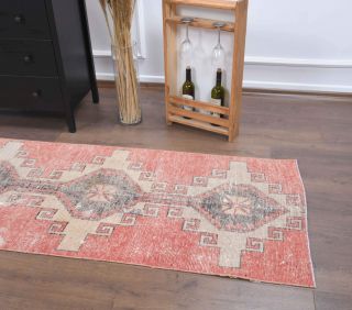 Turkish Vintage Runner Rug - Thumbnail