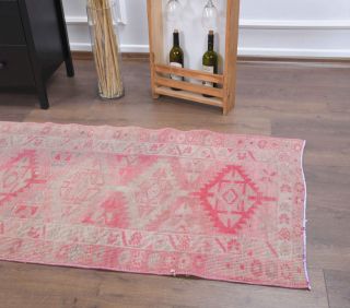 Hand-Knotted Vintage Runner Rug - Thumbnail