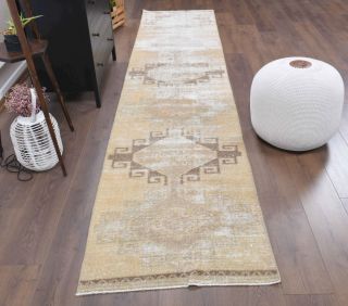 Geometric Original Vintage Runner Rug - Thumbnail