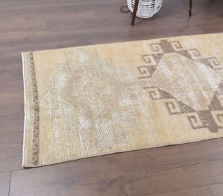 Geometric Original Vintage Runner Rug - Thumbnail