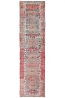 1950′s Antique Anatolian Runner Rug - Thumbnail