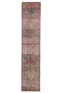 Hand-Knotted Vintage Runner Rug - Thumbnail