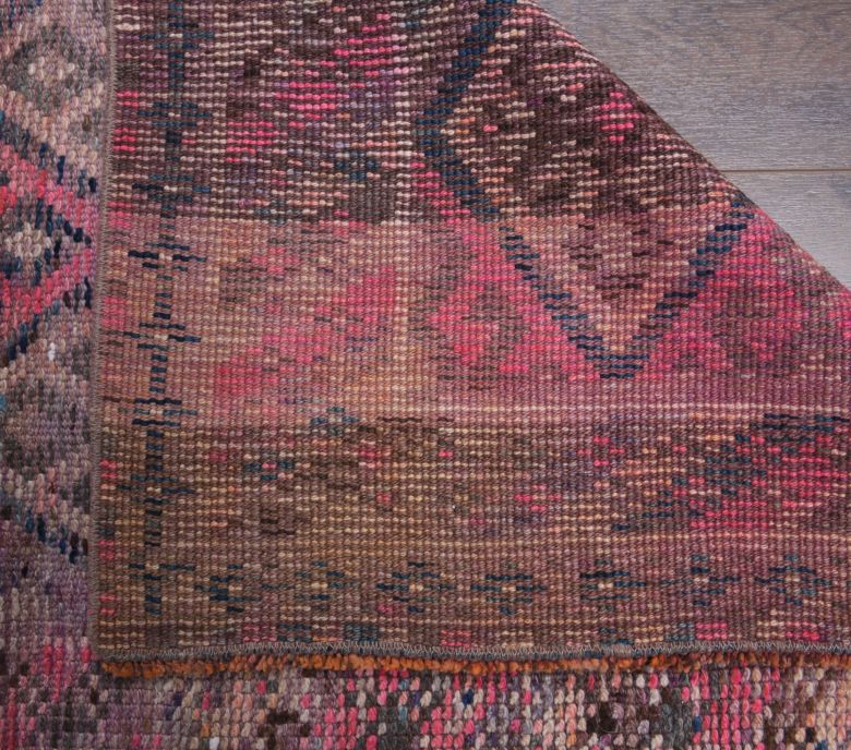 Hand-Knotted Vintage Runner Rug