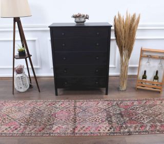 Hand-Knotted Vintage Runner Rug - Thumbnail