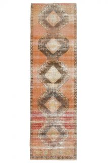 Vintage Oushak Runner Rug - Thumbnail